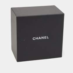 Pre Owned Chanel Black/Beige Tweed CC Locket Necklace