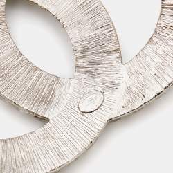 Chanel CC Crystals SIvler Tone Brooch