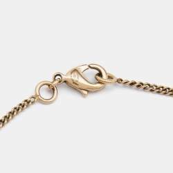 Chanel CC Resin Gold Tone Pendant Necklace