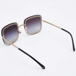 Chanel Gold Tone/ Grey Gradient 4244 Square Sunglasses 