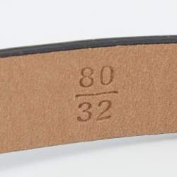 مملوكة مسبقًا Chanel Black Patent Leather CC Slim Belt 80CM