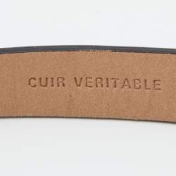 مملوكة مسبقًا Chanel Black Patent Leather CC Slim Belt 80CM