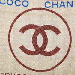Chanel Multicolor Tweed Printed Silk Square Scarf