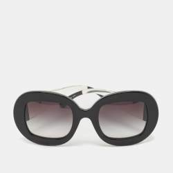 Chanel Black 9521-H Pearl Round Polarized Sunglasses Chanel