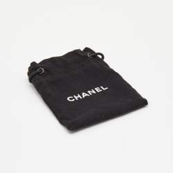 Pre Owned Chanel CC Floral Crystals SIlver Tone Earrings and Ring Size 54