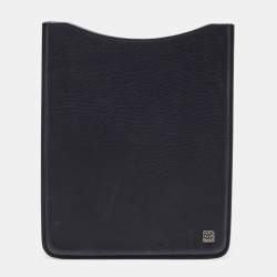 Pre Owned Chanel Black Leather Logo Ipad Mini Case
