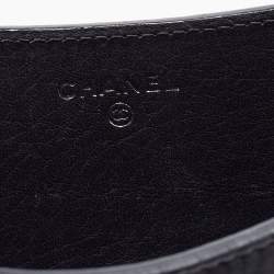 Pre Owned Chanel Black Leather Logo Ipad Mini Case