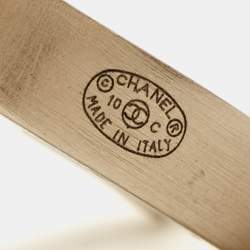 Pre Owned Chanel CC Enamel Gold Tone Pin/Brooch