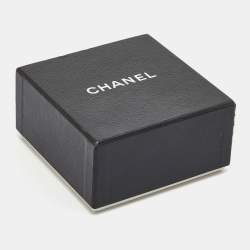 Pre Owned Chanel Faux Pearl & Crystal Pendant & Layered Gold Tone Chain Necklace