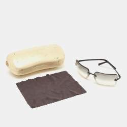 مملوكة مسبقًا Chanel Black Crystals Embellished Rimless Sunglasses