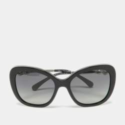 Chanel Black/Grey Gradient 5339-H Pearl Oversized Sunglasses Chanel
