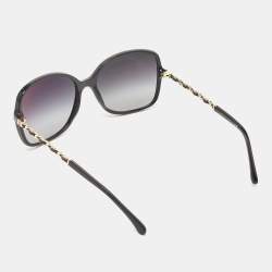 Chanel Black Chain Detail Gradient Sunglasses