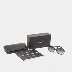 Chanel Black Chain Detail Gradient Sunglasses
