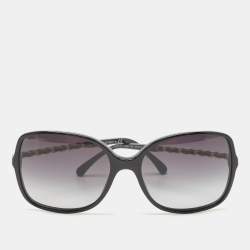 Chanel Black Chain Detail Gradient Sunglasses Chanel