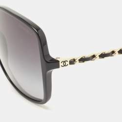 Chanel Black Chain Detail Gradient Sunglasses
