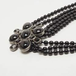 Chanel Resin Beads Crystal Gunmetal Tone Belt