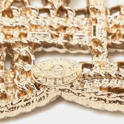 Chanel CC Chains Motif Gold Tone Brooch