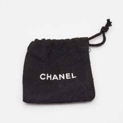 Chanel CC Crystals Gold Tone Clip on Earrings