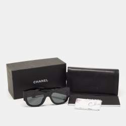 Chanel Black 5421-B-A CC Embellished Square Sunglasses