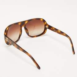 Chanel Brown Gradient 5135 CC Studded Aviator Sunglasses