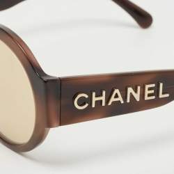Chanel Brown/Gold 5419-B Mirror Round Sunglasses