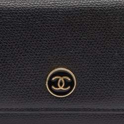 Chanel Black Leather CC Flap Key Holder