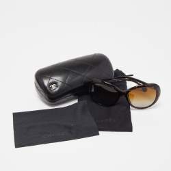 Chanel Brown Tortoise  5302-H CC Pearl Oversized Sunglasses 