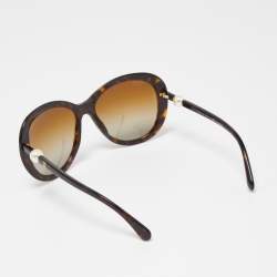 Chanel Brown Tortoise  5302-H CC Pearl Oversized Sunglasses 