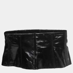 Chanel Black Leather Corset Belt M