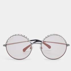 Chanel Black 9521-H Pearl Round Polarized Sunglasses Chanel