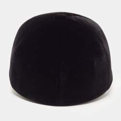 Pre Owned Chanel Black Velvet Casquette Cap S