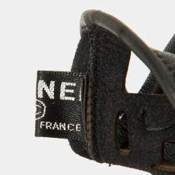 Pre Owned Chanel CC Laser Cut Detail Fingerless Gloves 7.5