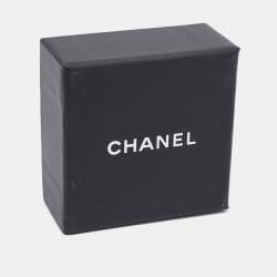Chanel CC Crystal Faux Pearl Gold Tone Earrings