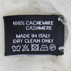 مملوكة مسبقًا Chanel Black & White 31 Rue Cambon Lightweight Cashmere Scarf