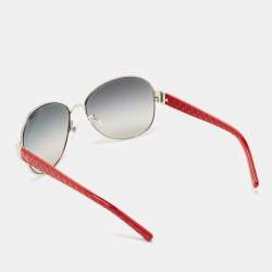 Chanel Red Gradient CC Quilted Aviator Sunglasses