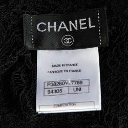 Chanel Black Lace Cape Style Shawl