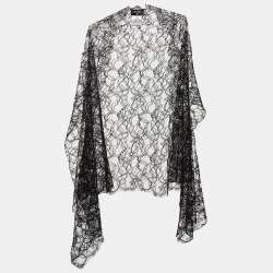 Chanel Black Lace Cape Style Shawl