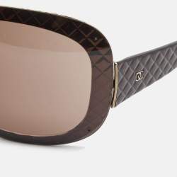 Chanel Brown 4165 CC Quilted Oversized Sunglasses