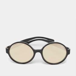 Chanel Black/Gold Mirrored 71311 Round Sunglasses