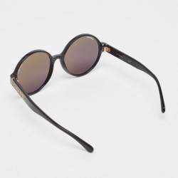 Chanel Black/Gold Mirrored 71311 Round Sunglasses