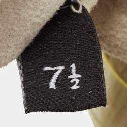Pre Owned Chanel White Leather and PVC Fingerless Gloves Size 7.5