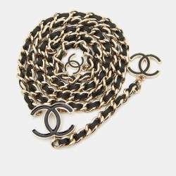 Chanel CC Enamel Leather Gold Tone Belt