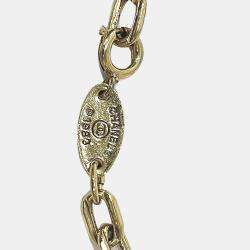 Pre Owned Chanel CC Gold Metal Bracelet 18