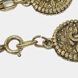 Pre Owned Chanel CC Gold Metal Bracelet 18
