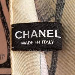Chanel Multicolor Habana Cuba Print Silk Square Scarf