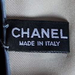 Chanel Cream Luggage Print Silk Square Scarf