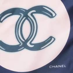 Pre Owned Chanel Multicolor Lucky Charms Print Silk Square Scarf