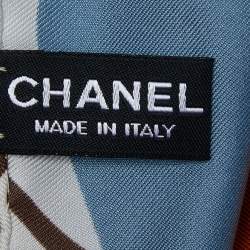 Pre Owned Chanel Multicolor Abstract Print Silk Square Scarf