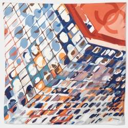 Pre Owned Chanel Multicolor Abstract Print Silk Square Scarf