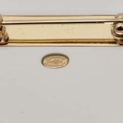 Chanel La Pausa Platic Resin Gold Tone Brooch